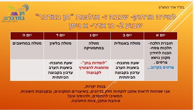 שכבת ז' 